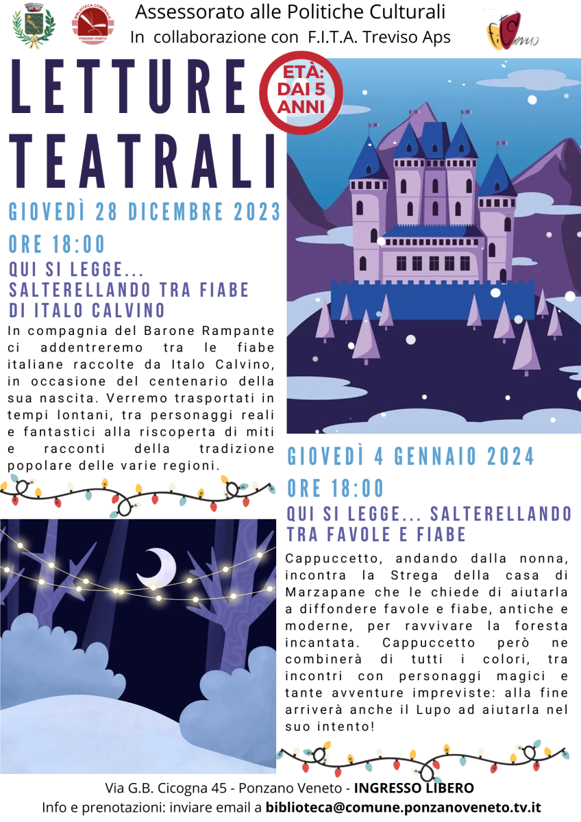 Locandina Letture teatrali per bambini