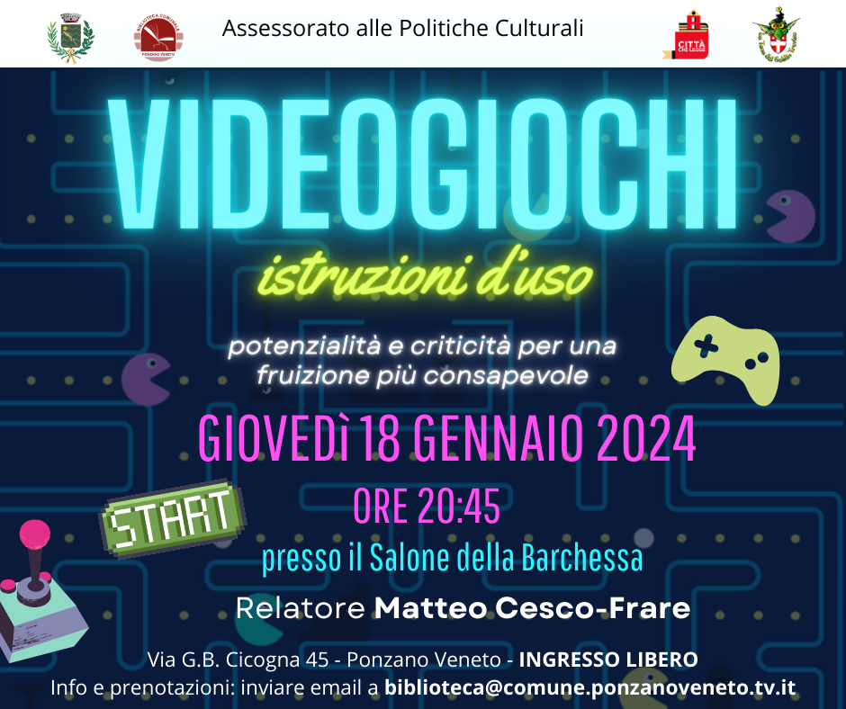 Locandina incontro Videogiochi