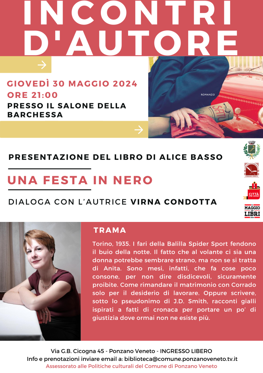 Locandina presentazione libro Alice Basso