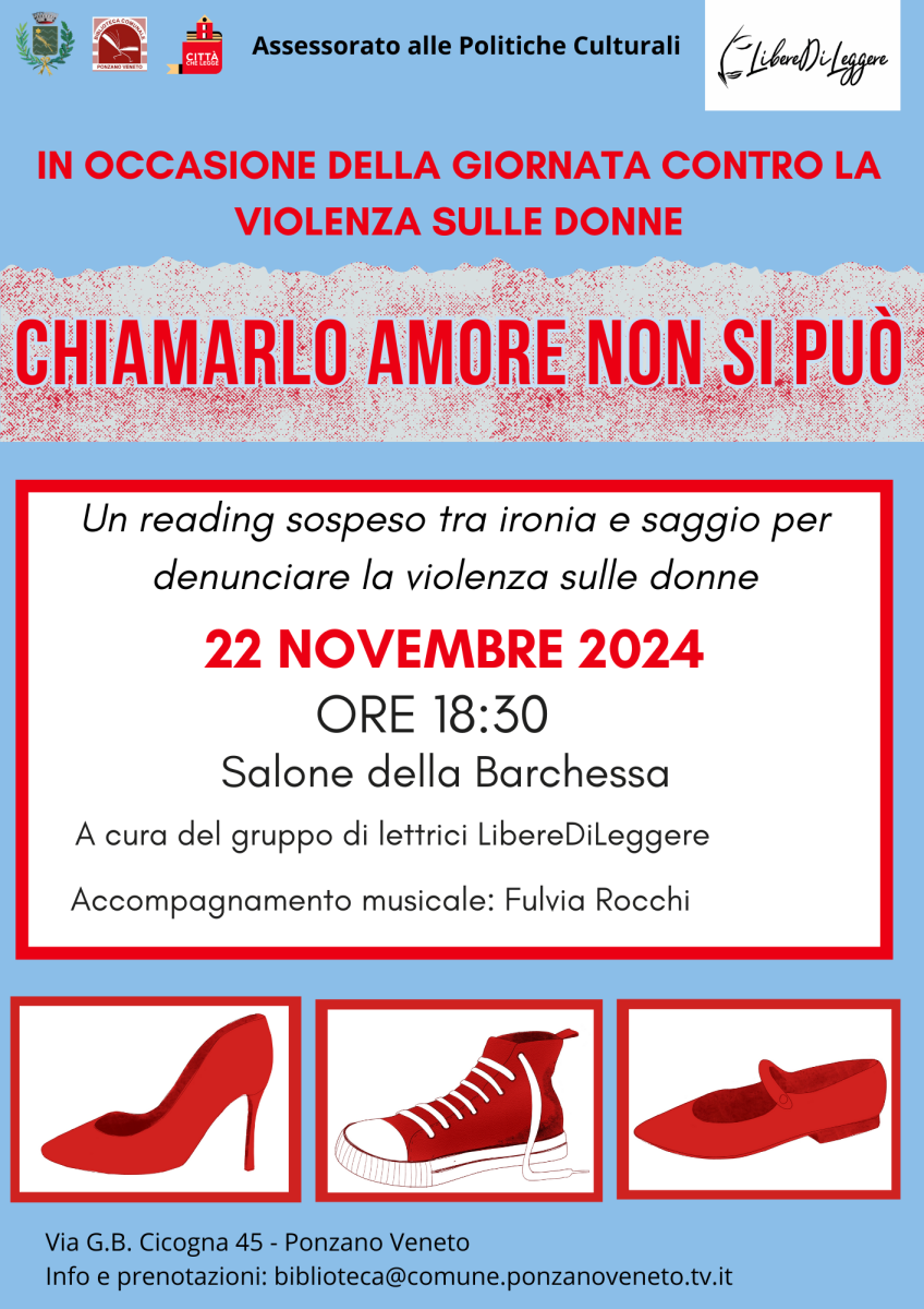 Locandina Giornata contro la violenza sulle donne