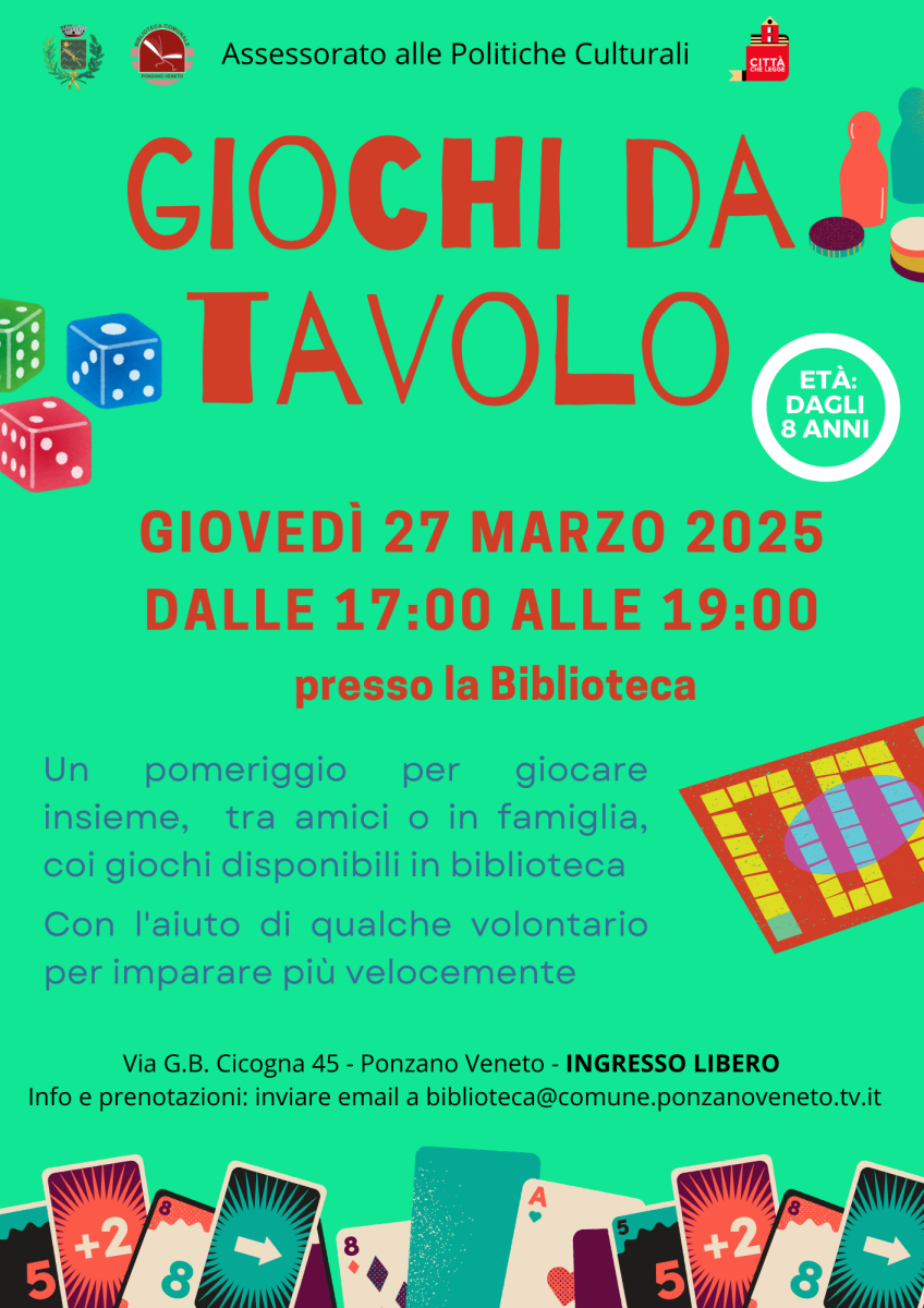 Locandina giochi da tavolo
